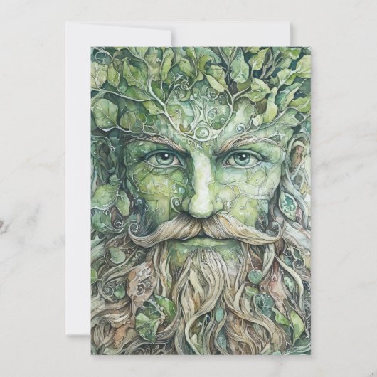 Groene Man Beltane Kaart (Voorkant)