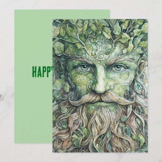 Groene Man Beltane Kaart (Voorkant / Achterkant)