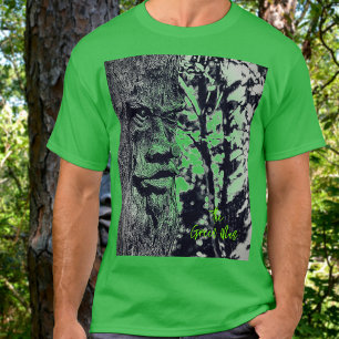 Groene Man Keltische Mystieke Grafiek T-shirt