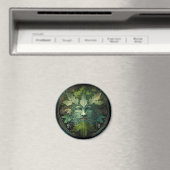 Groene Man Mandala Fantasie Kunst Magneet (Insitu (Vaatwasser))