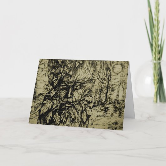 Groene Man sepia Kaart (Voorkant)