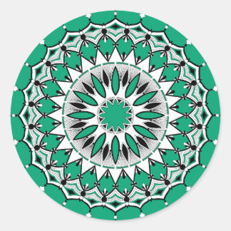 Groene Mandal (ontwerp 1) Stickers