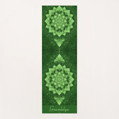 Groene Mandala bloem yoga mat (Voorkant)