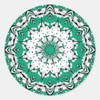 Groene Mandala (Design 3) Stickers