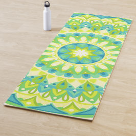 Groene Mandala Gecentreerde Natuur Geïnspireerde M Yogamat