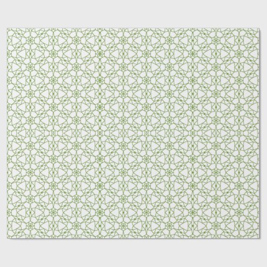 groene mandala-geometrie cadeaupapier (Vlak)