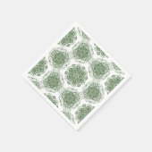 Groene mandala geometrie servet (Hoek)