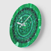 groene mandala-klok grote klok (Hoek)