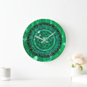 groene mandala-klok grote klok (Huis)