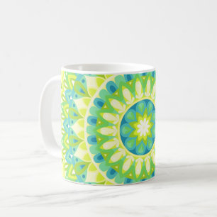 Groene Mandala Natuur Boho Geometrisch Patroon Hyg Koffiemok