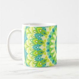 Groene Mandala Natuur Boho Geometrisch Patroon Hyg Koffiemok