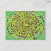 Groene Mandala New age Professional-kaart Visitekaartje (Achterkant)