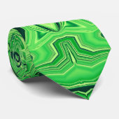 Groene Mandala Patroon Heren Zijdas Stropdas (Opgerold)