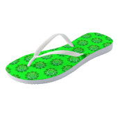 Groene Mandala Pattern Pair van Teenslippers (Schuin)
