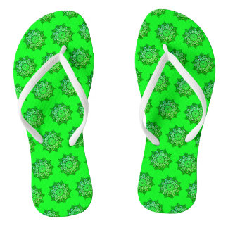 Groene Mandala Pattern Pair van Teenslippers