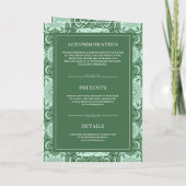 Groene Mandala QR-code Indiase bruiloft (Achterkant)