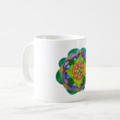Groene Mandala Schildering Klassieke Witte Mok (Voorkant links)