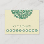 Groene Mandala Symbool Yoga Klasse Klantenkaartje (Voorkant)