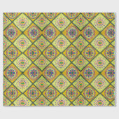 Groene Mandala Tegels - Inpakpapier (Vlak)