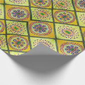 Groene Mandala Tegels - Inpakpapier (Hoek)