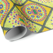 Groene Mandala Tegels - Inpakpapier (Rol Hoek)