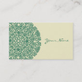 Groene Mandala Universum Symbool Yoga Holistisch Visitekaartje (Voorkant)