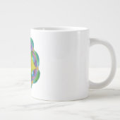 Groene Mandala Waterverf Schilting Bone China Mok (Rechts)