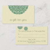 Groene Mandala Yoga Instructeur Klantenkaartje (Voorkant / Achterkant)