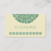 Groene Mandala Yoga Klasse Klantenkaartje (Voorkant)