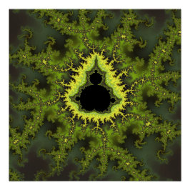 Groene Mandelbrot Fractal Perfect Poster