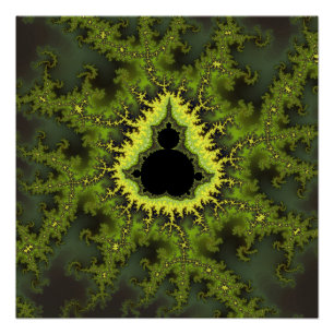 Groene Mandelbrot Fractal Perfect Poster