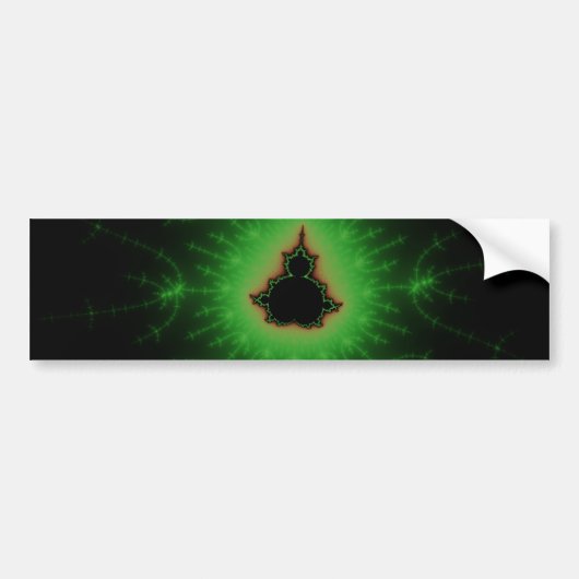 Groene Mandelbrot-set Bumpersticker (Voorkant)