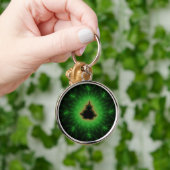 Groene Mandelbrot-set Sleutelhanger (Hand)