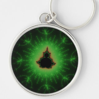 Groene Mandelbrot-set Sleutelhanger