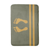 Groene Mango Stripes en Feet Moderne Grafisch Badmat (Voorkant Verticaal)