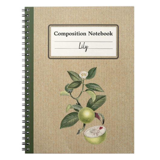  Groene Mangosteen Gepersonaliseerde Compositie Notitieboek (Voorkant)