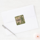 Groene Mannen Speelgoed soldaten Vierkante Sticker (Envelop)