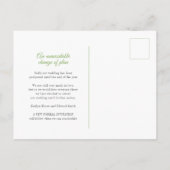 Groene maretak hartkrans bruiloft annulering aankondigingskaart (Achterkant)