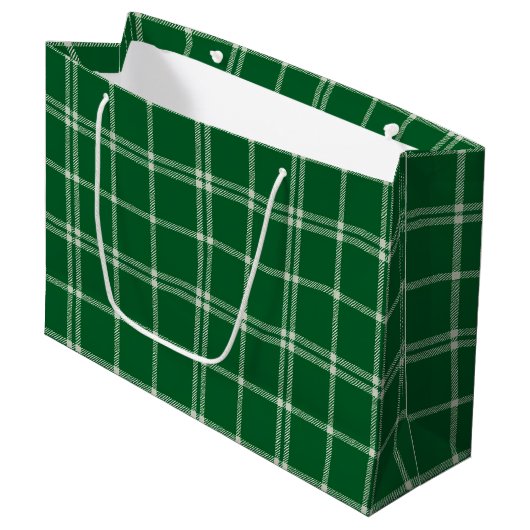 Groene maretak plaid groot cadeauzakje (Voorkant Gekanteld)