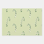 Groene maretak rode bessen en rode snoepjes inpakpapier vel (Voorkant 2)