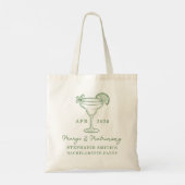 Groene Margs en Huwelijk Bachelorette Feest Tote Bag (Achterkant)