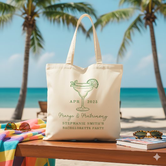 Groene Margs en Huwelijk Bachelorette Feest Tote Bag