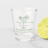 Groene Margs en Huwelijk Bruidsfeest  Shot Glas (Voorkant)