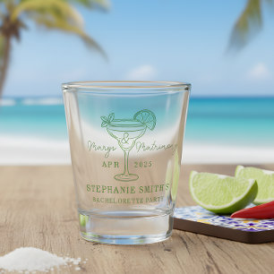 Groene Margs en Huwelijk Bruidsfeest Shot Glas