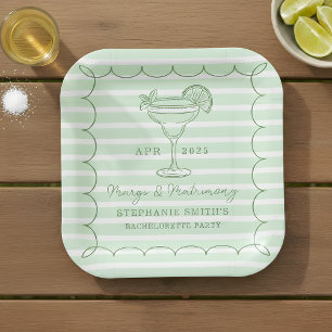 Groene Margs en Huwelijk Jubileumfeest Papieren Bordje