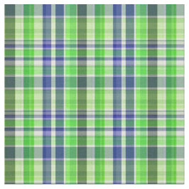 Groene Marine Wit Preppy Madras Stijl Plaid SZ2#1 Stof