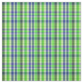 Groene Marine Wit Preppy Madras Stijl Plaid SZ2#1 Stof