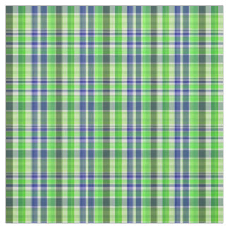 Groene Marine Wit Preppy Madras Stijl Plaid SZ2#1 Stof