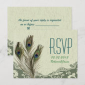 Groene  marinier RSVP Uitnodiging Briefkaart (Voorkant / Achterkant)