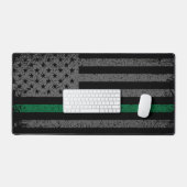 Groene markering militaire dun bureaumat (Keyboard & Muis)